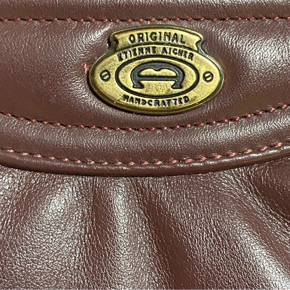 Etienne Aigner Oxblood Leather Shoulder Bag